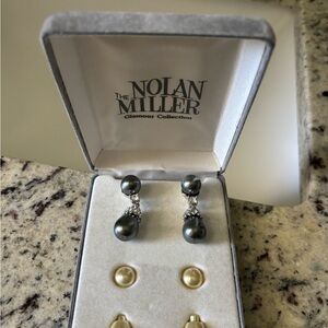 Nolan Miller Interchangeable Faux Pearl Earrings